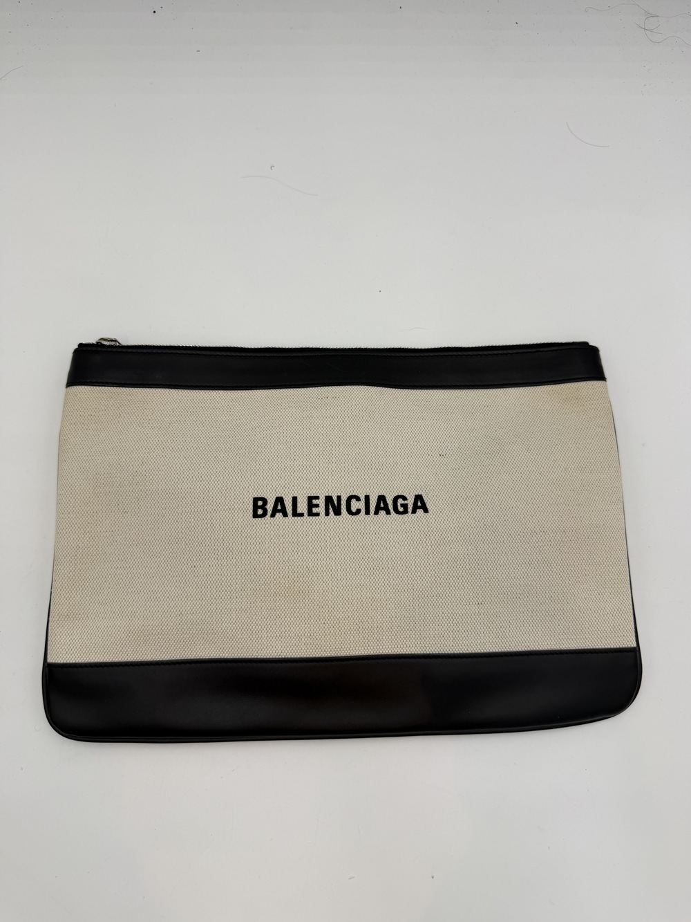 Balenciaga Canvas Clip Clutch